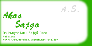 akos sajgo business card